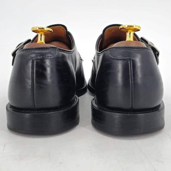 Allen Edmonds Men's 9B Black Calf Leather Dress Shoes Thayer Monk Strap Loafers - Picture 7 of 13